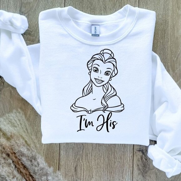 Disney I'm His- Beauty and the Beast Sweatshirts - Picture 1 of 4